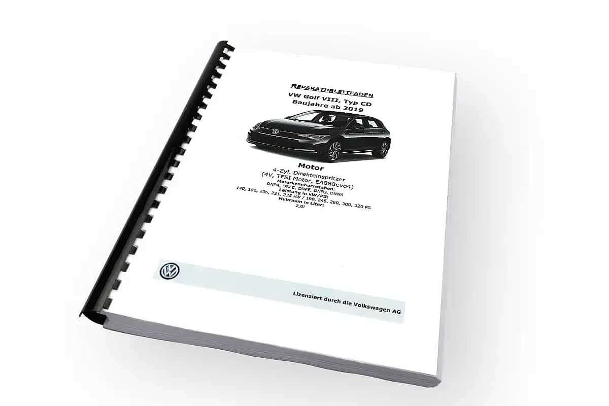 Engine repair guide VW Golf 8 2.0 TSI