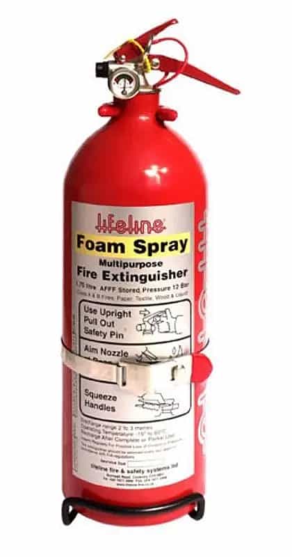 Aluminum hand fire extinguisher foam 2.4 liters Zero 2000