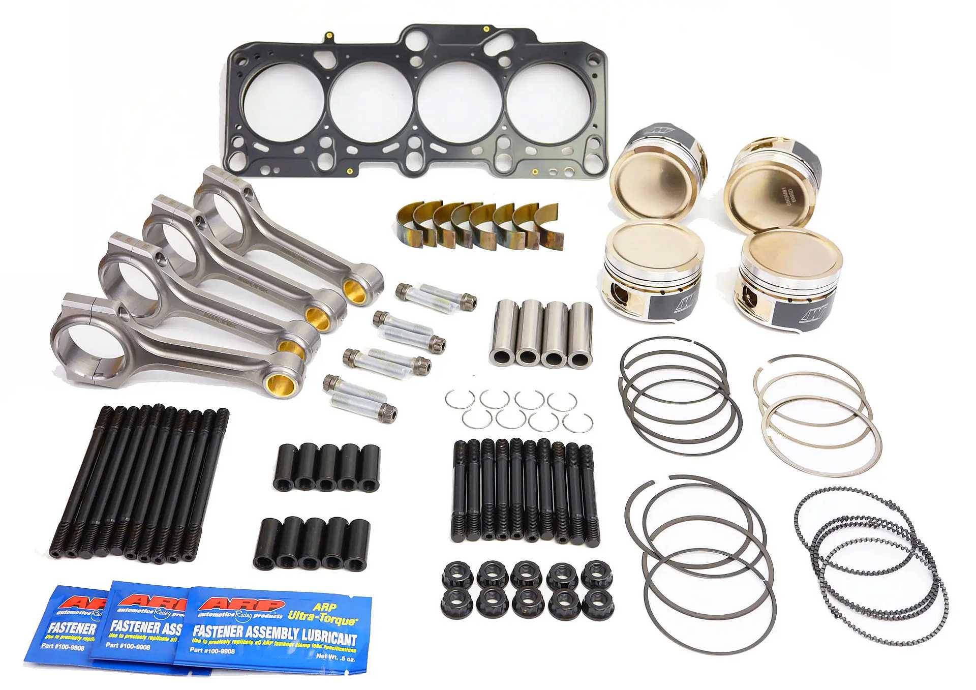 1.8T 20V Forged Piston & Steel Connecting Rod High Boost ULTI Kit Wiseco & BAR-TEK®