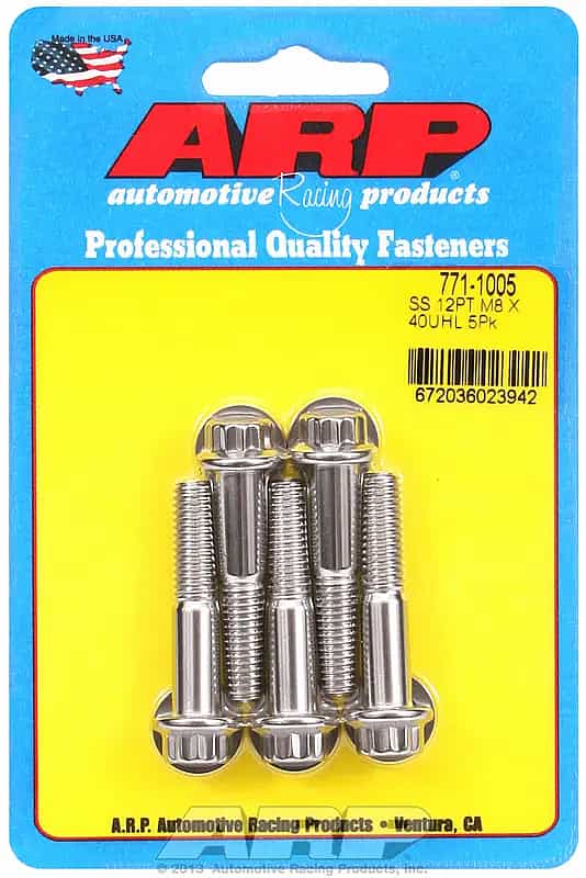 M8 x 1.25 high strenght stainless steel screws ARP
