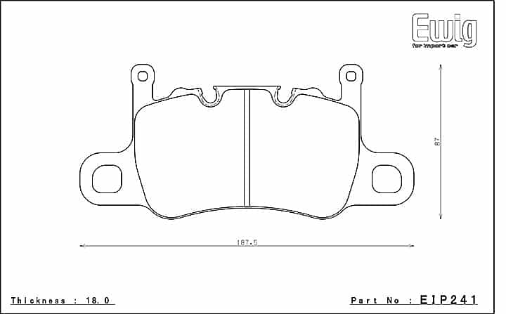 Endless brake pad EIP241 MX72 suitable for HA Porsche