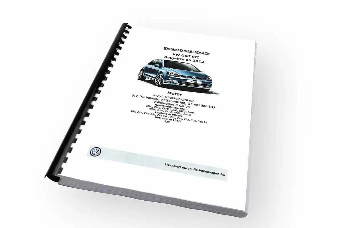 Engine repair guide VW Golf 7 2.0 TSI