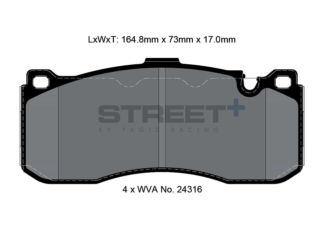 Racing brake pads VA 24316 Street+ PAGID fits BMW