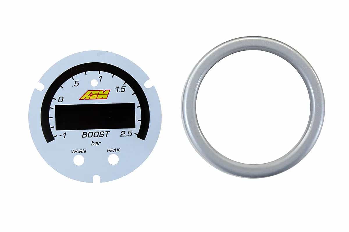 AEM X-Series 2.5 bar boost pressure gauge instrument accessory kit