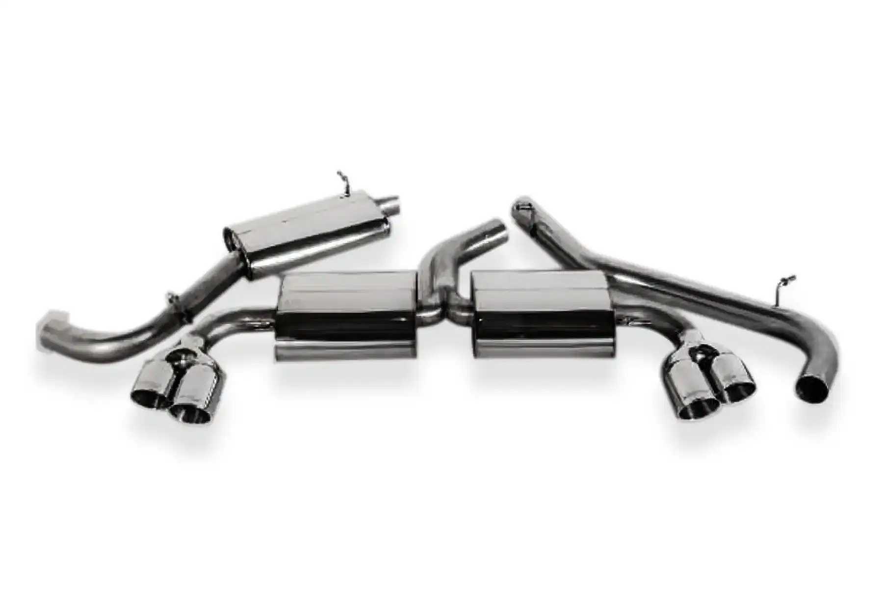 Audi TTS Mk2 Forge Stainless Steel Cat Black Exhaust System FMEXTTS.