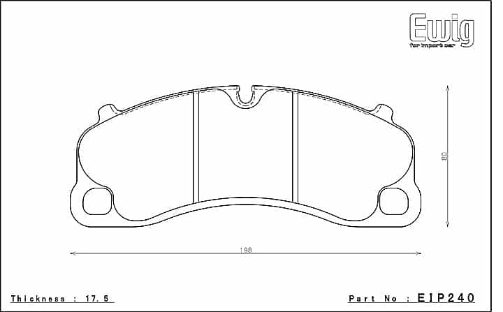 Endless brake pads EIP240 MX72 suitable for VA Porsche
