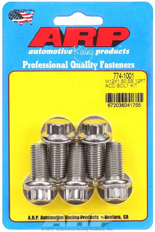 M12 x 1.50 high strenght stainless steel screws ARP