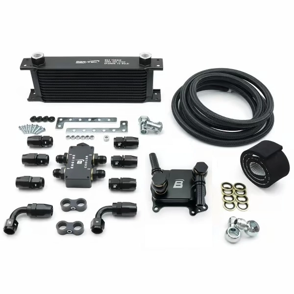 Kit de refroidisseur d’huile BAR-TEK® pour VAG 1.6L et 2.0L TDI EA288 evo à partir de 2020 avec radiateur d’huile, durites, adaptateurs, supports et matériel de montage