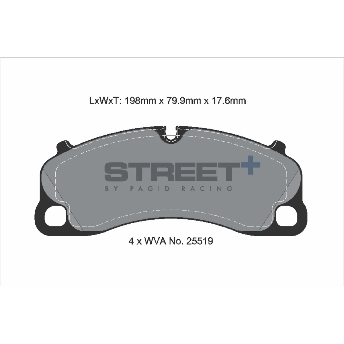 Plaquettes de frein Porsche Racing AV T8276SP2001 Street+ PAGID
