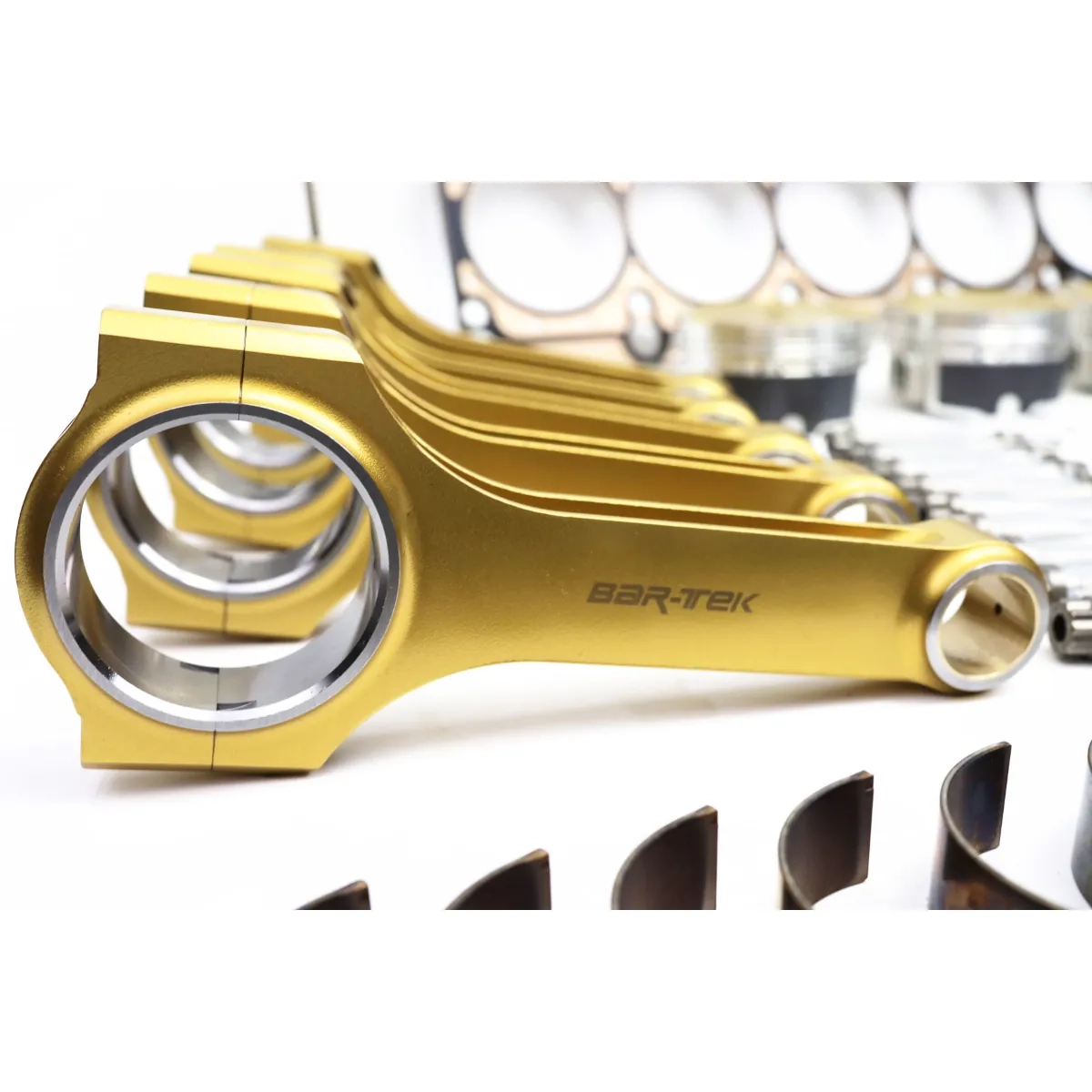 2.5 TFSI EA855 Forged Piston &amp; Steel Connecting Rod High Boost ULTI Kit JE &amp; BAR-TEK®
