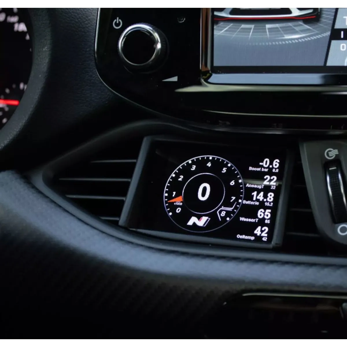 CANchecked MFD28 Gen.2 Datendisplay passend für Hyundai i30N