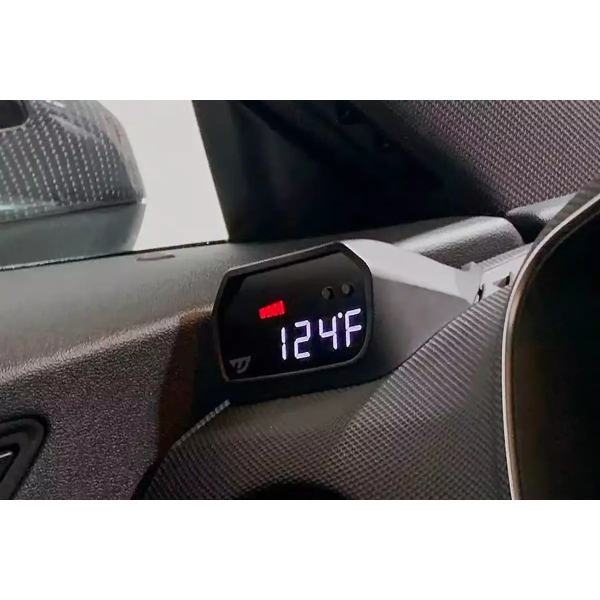 Unitronic P3 V3 OBD2 data display in the Audi TT/TTRS 8S cockpit, showing engine data such as temperature and boost for 2.0L & 2.5L TFSI