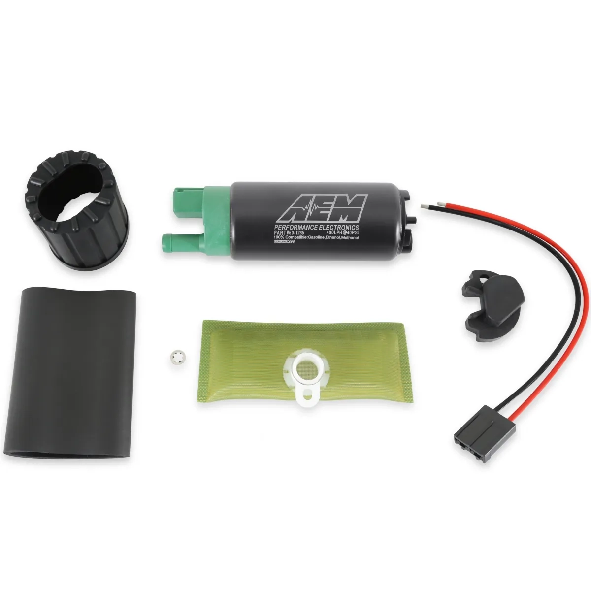 AEM 400lph E85 High Flow Internal Tank Pump 50-1235 - single hook connection