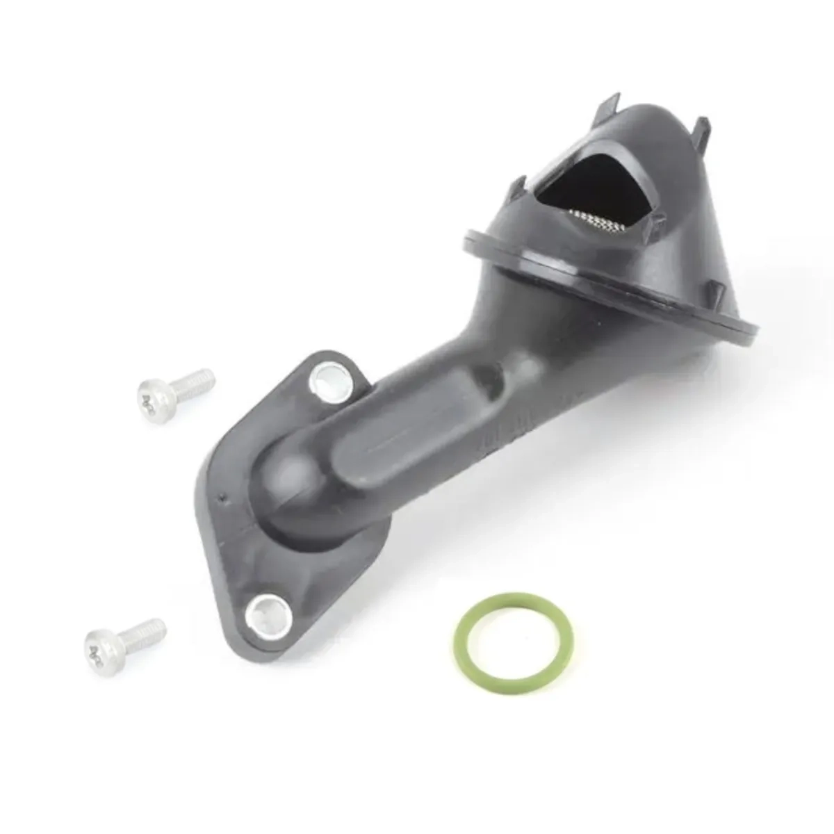 En la imagen se muestra el tubo de aspiración de la bomba de aceite BAR-TEK® para motores 2.0L TSI EA888 Gen.3 MQB, con junta y dos tornillos.