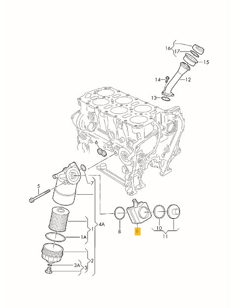 VAG R32 & 2.8L V6 refroidisseur d'huile-Kit BAR-TEK®