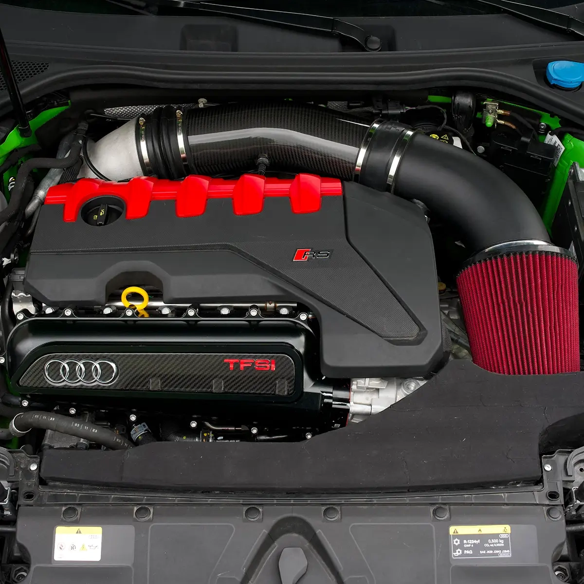 2.5 TFSI EA855 evo upgrade open carbon air intake with TÜV BAR-TEK®