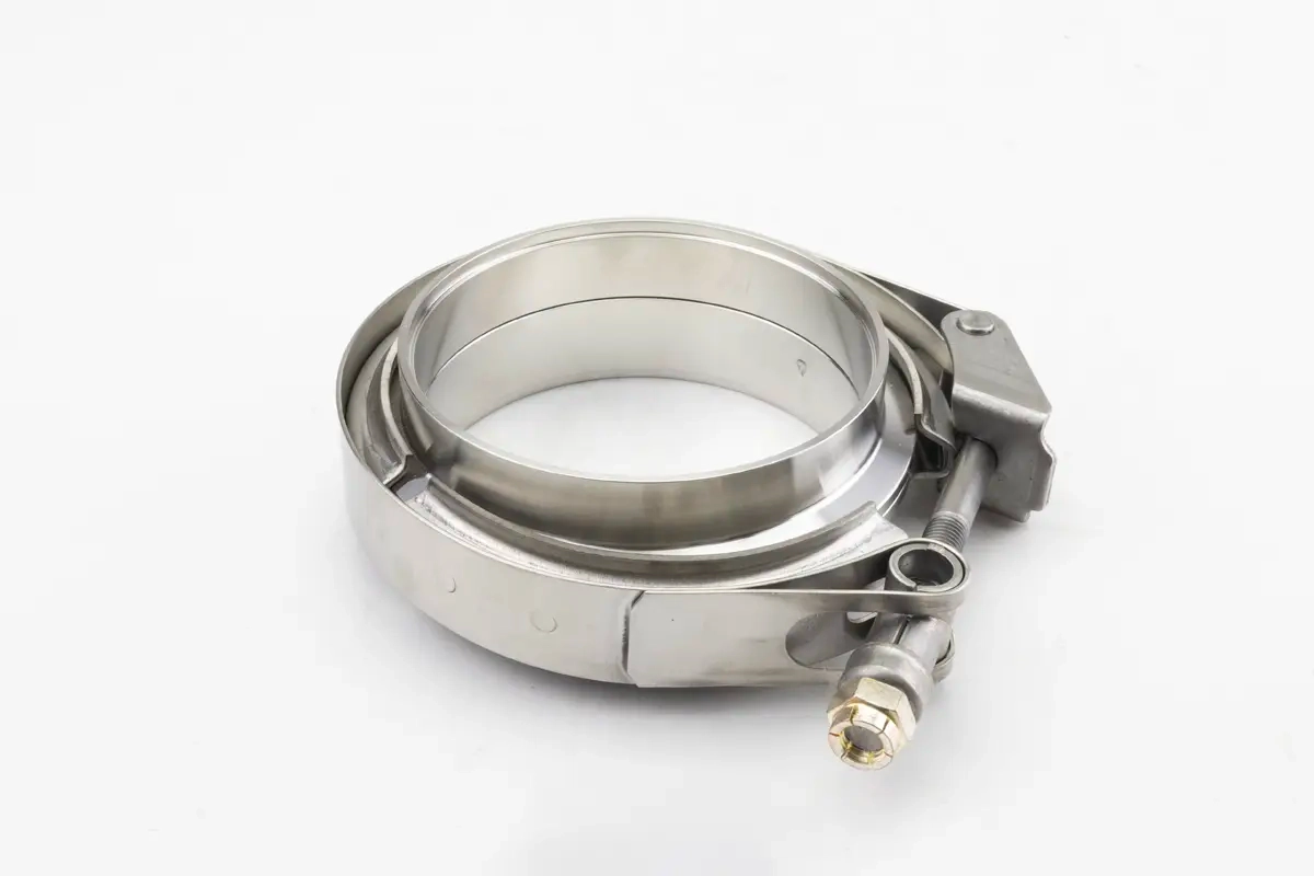 V-Band Auspuff Schelle Edelstahl Nut & Feder Set
