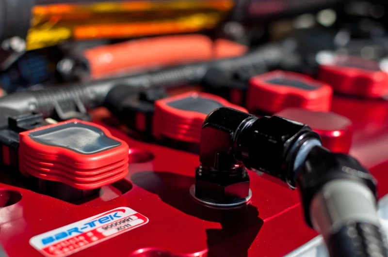 Detailed view of ignition coils on an Audi 2.0 TFSI S3 engine