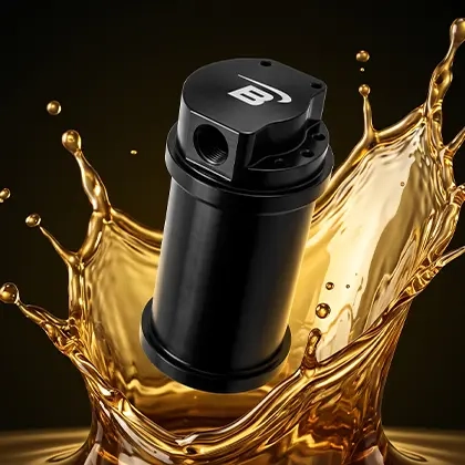 Öl-Catchtank von BAR-TEK mit Öl 