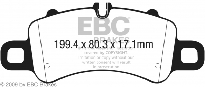 EBC Racing brake pads fit for 5.2L FSI Audi R8 Gen.2