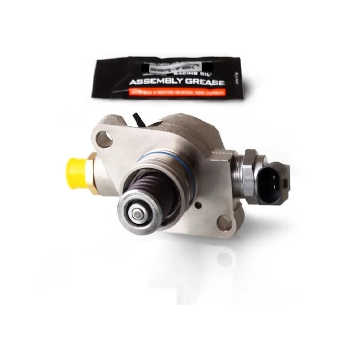 Se muestra la BAR-TEK® Upgrade Bomba de combustible de alta presión como versión de conversión para motores 3.0L TFSI de Audi, compatible con modelos modificados como Audi S4 y S5.