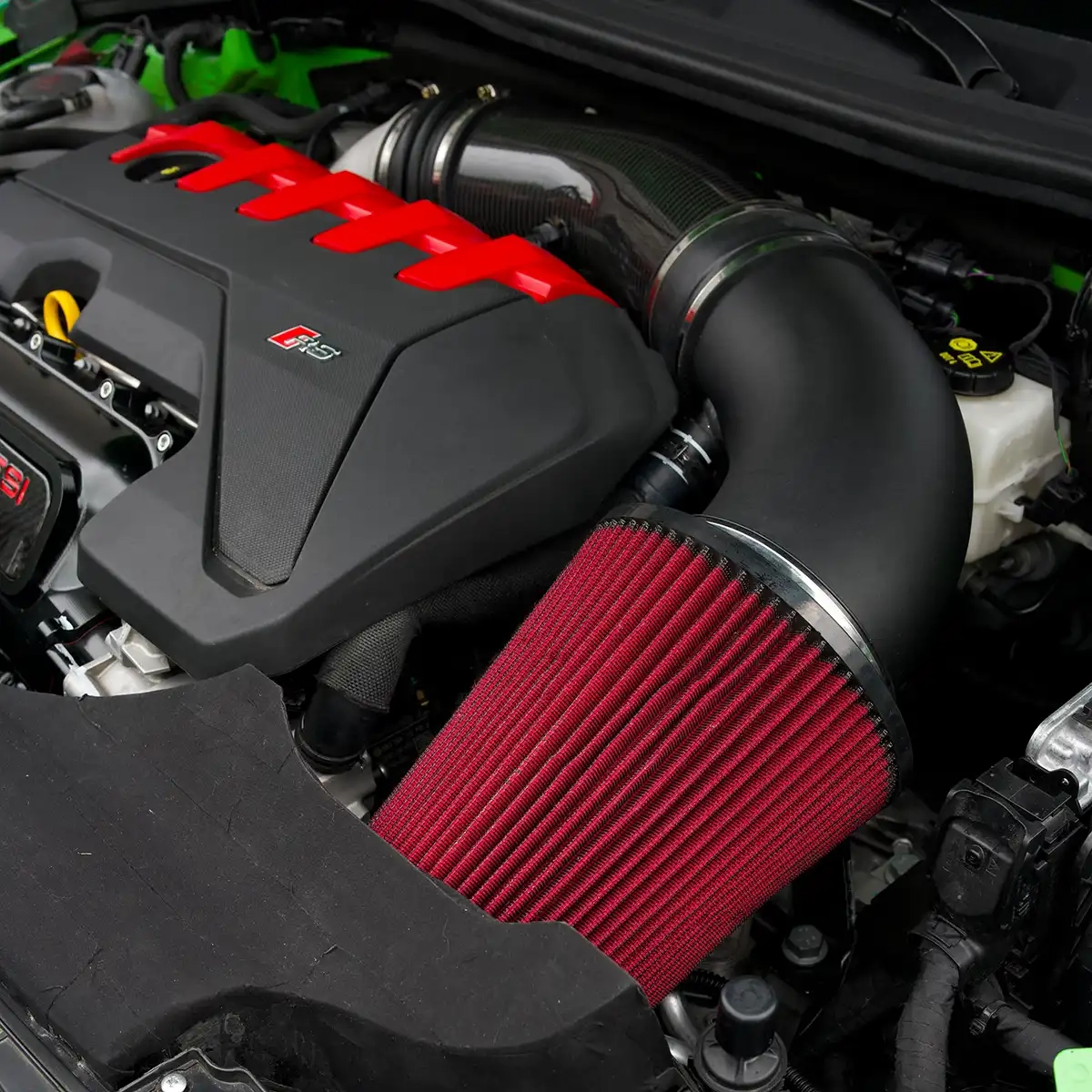 2.5 TFSI EA855 evo upgrade open carbon air intake with TÜV BAR-TEK®