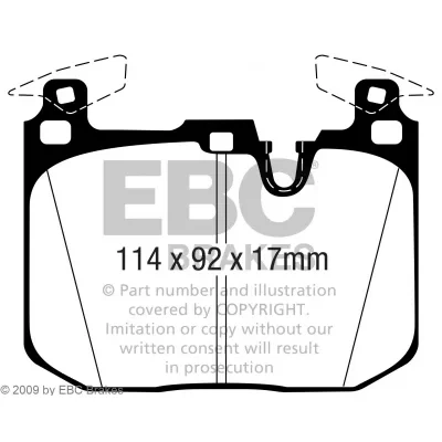 EBC Racing brake pads fit BMW S55B30 F8X M2/M3/M4
