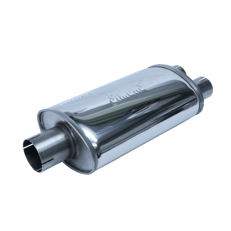 Schalldämpfer "Split" Oval - 1 x 63,5mm auf 2 x 51mm Leise Simons