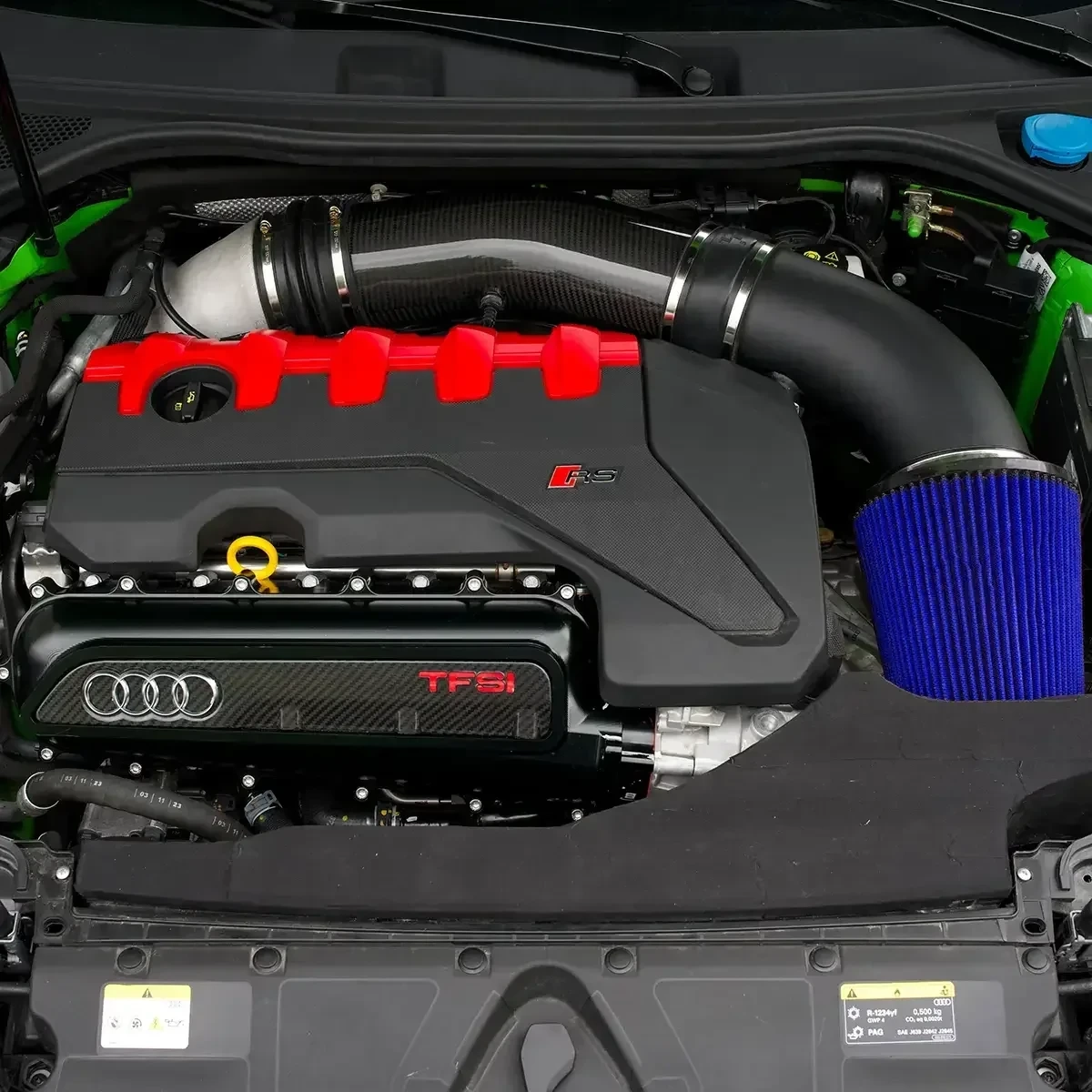 2.5 TFSI EA855 evo upgrade open carbon air intake with TÜV BAR-TEK®