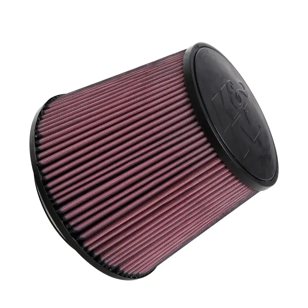 K&N conical air filter RU-5179 for turbochargers with 152 mm flange diameter, red and black performance filter for modified turbo setups