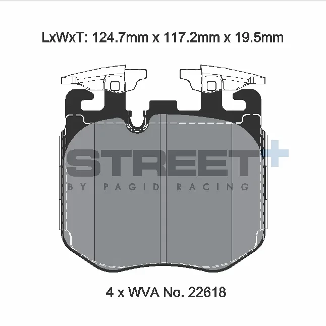 Plaquettes de frein racing AV T8226SP2001 Street+ PAGID compatibles BMW