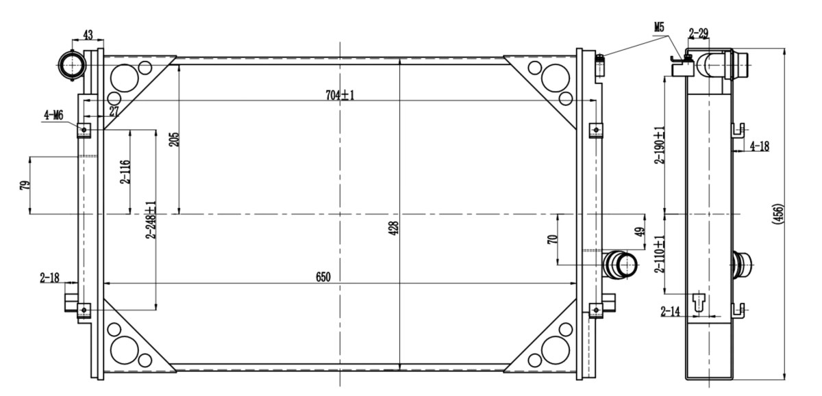 2.0L TSI EA888 Gen.3 MQB RACE Alu Wasserkühler BAR-TEK®