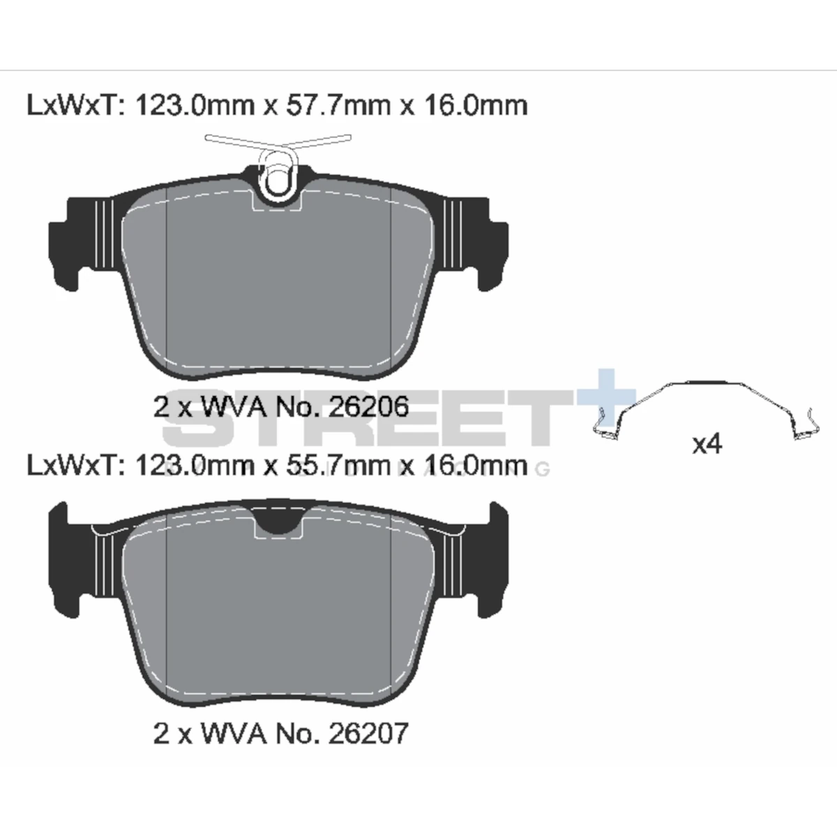 VW Racing Bremsbeläge HA T8232SP2001 Street+ PAGID