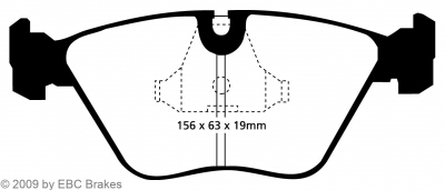 EBC Racing plaquettes de frein adaptables pour BMW E36 & E46 M3