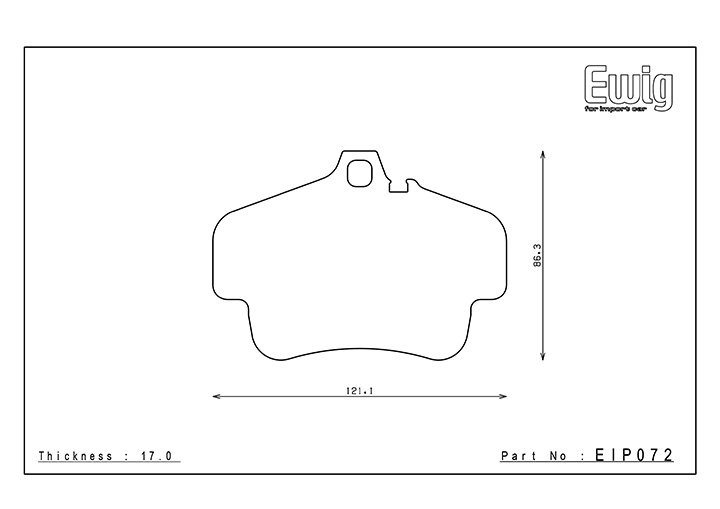 Endless brake pad EIP072 MX72 fits VA Porsche
