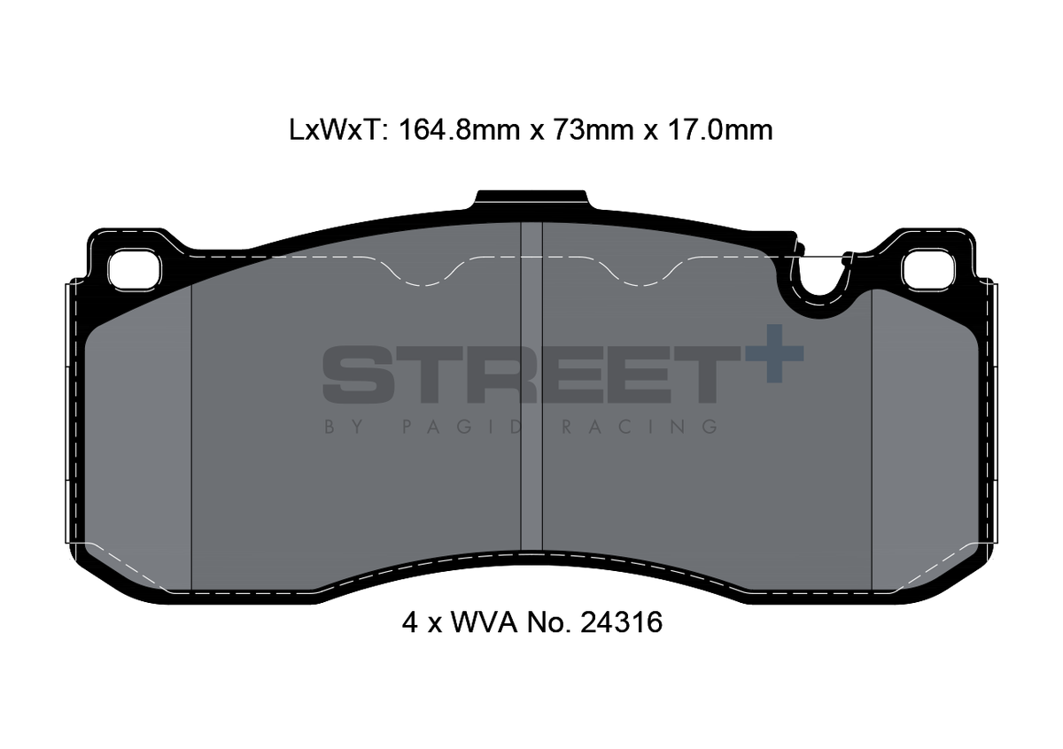 Racing Bremsbeläge VA T8068SP2001 Street+ PAGID passend für BMW