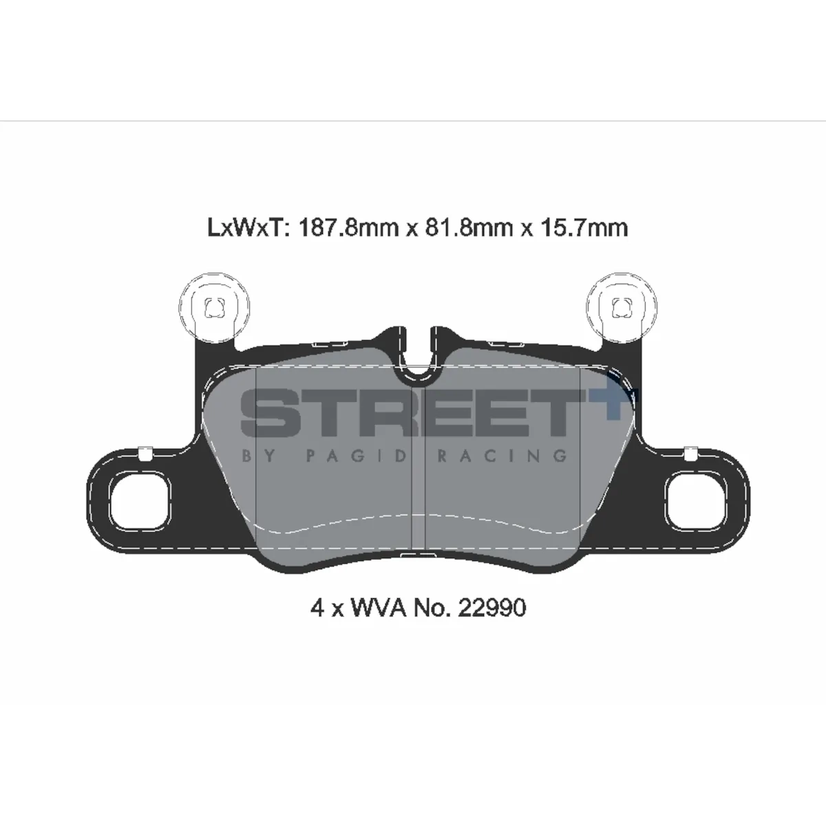 Porsche Racing Bremsbeläge HA T8272SP2001 Street+ PAGID