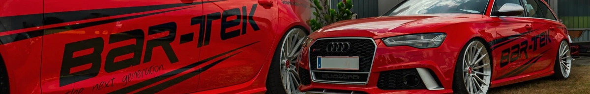 Banner mit rotem Audi RS6 C7