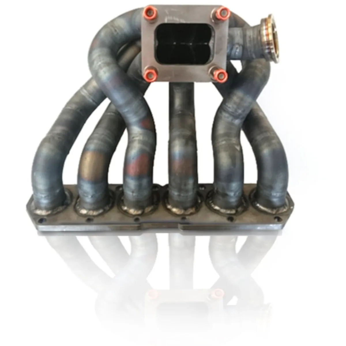 VW R32 Turbo Krümmer von BAR-TEK® mit T4 Flansch, einzelner Rohrführung und rechter Turbolader-Ansaugung für R32 Turbo Motoren