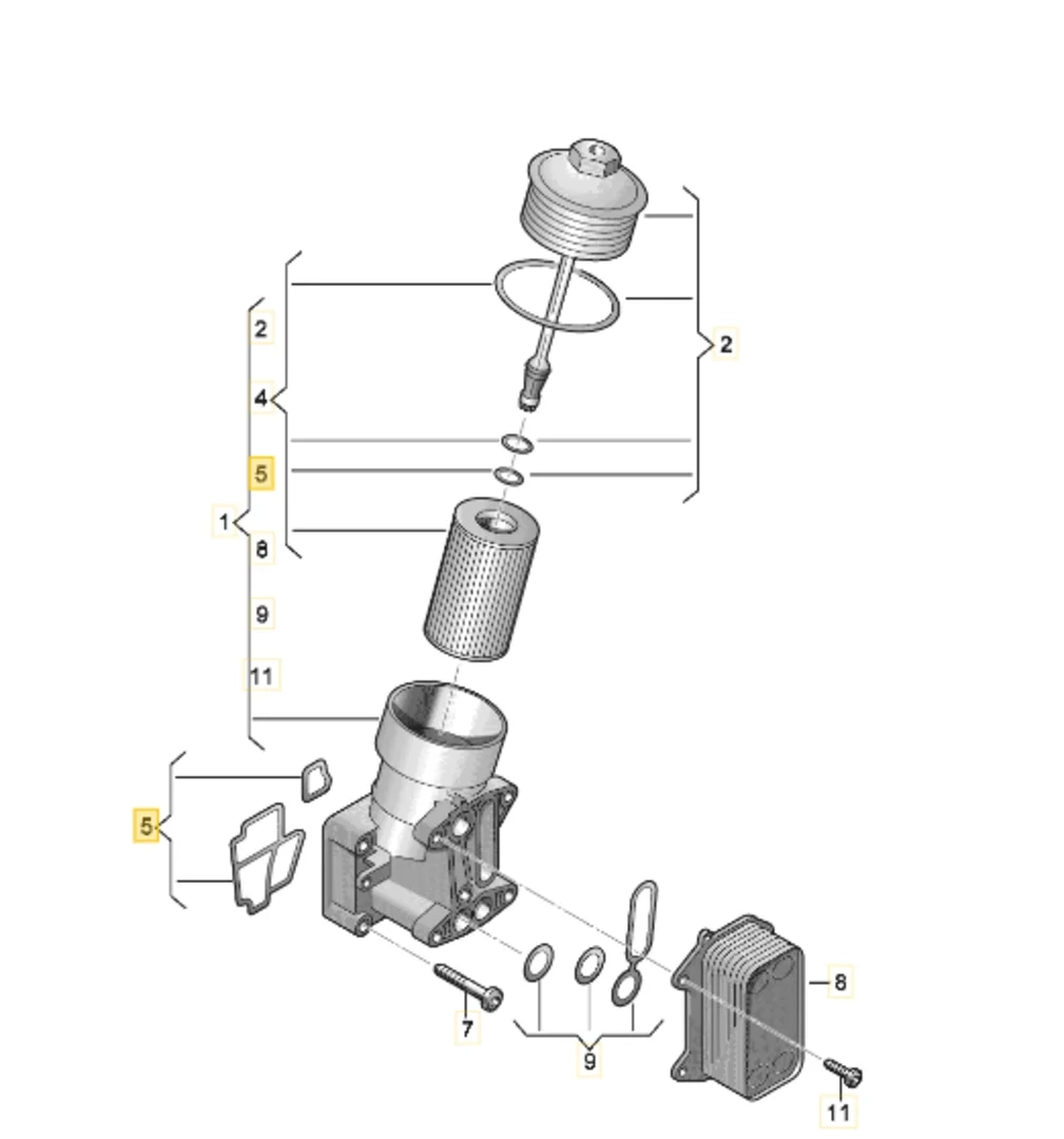 VAG 1.6L & 2.0L TDI Oil Cooler Flange up to 2013 BAR-TEK®