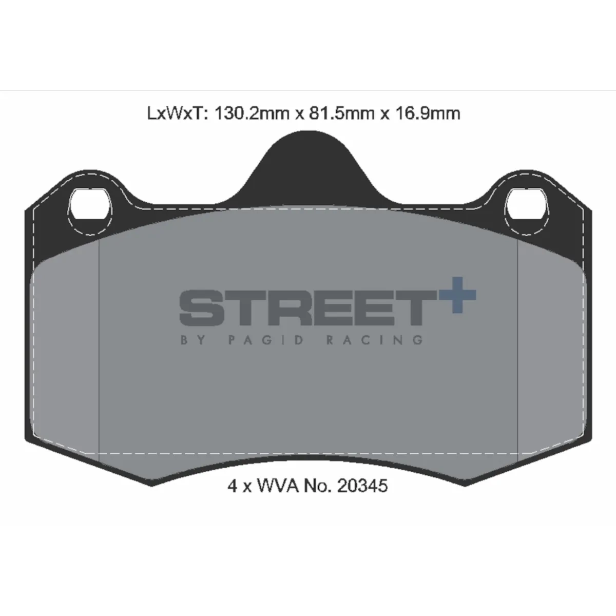 Plaquettes de frein Lotus Racing VA T8186SP2001 Street+ PAGID