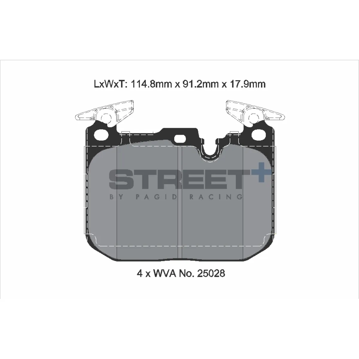 Plaquettes de frein sport avant T8194SP2001 Street+ PAGID adaptées pour BMW