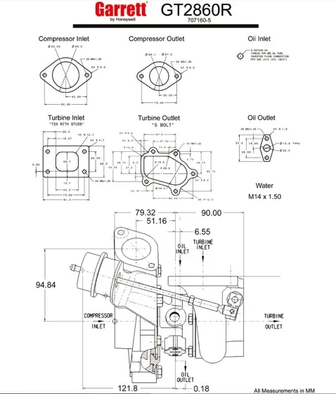 Turbocompresor GARRETT GT2860R-2
