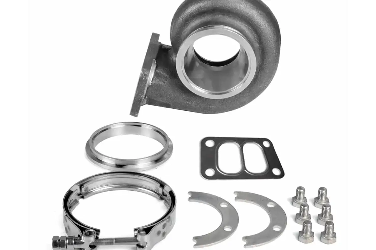 GT(X)35 Exhaust Housing Stainless Steel Twin Scroll -0.83 A/R T3 on V-Band Turbo-Total