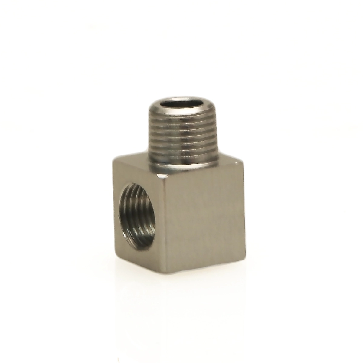 FPR Fitting in 1/8" NPT Male - 1/8" 90 Grad Female Turbosmart