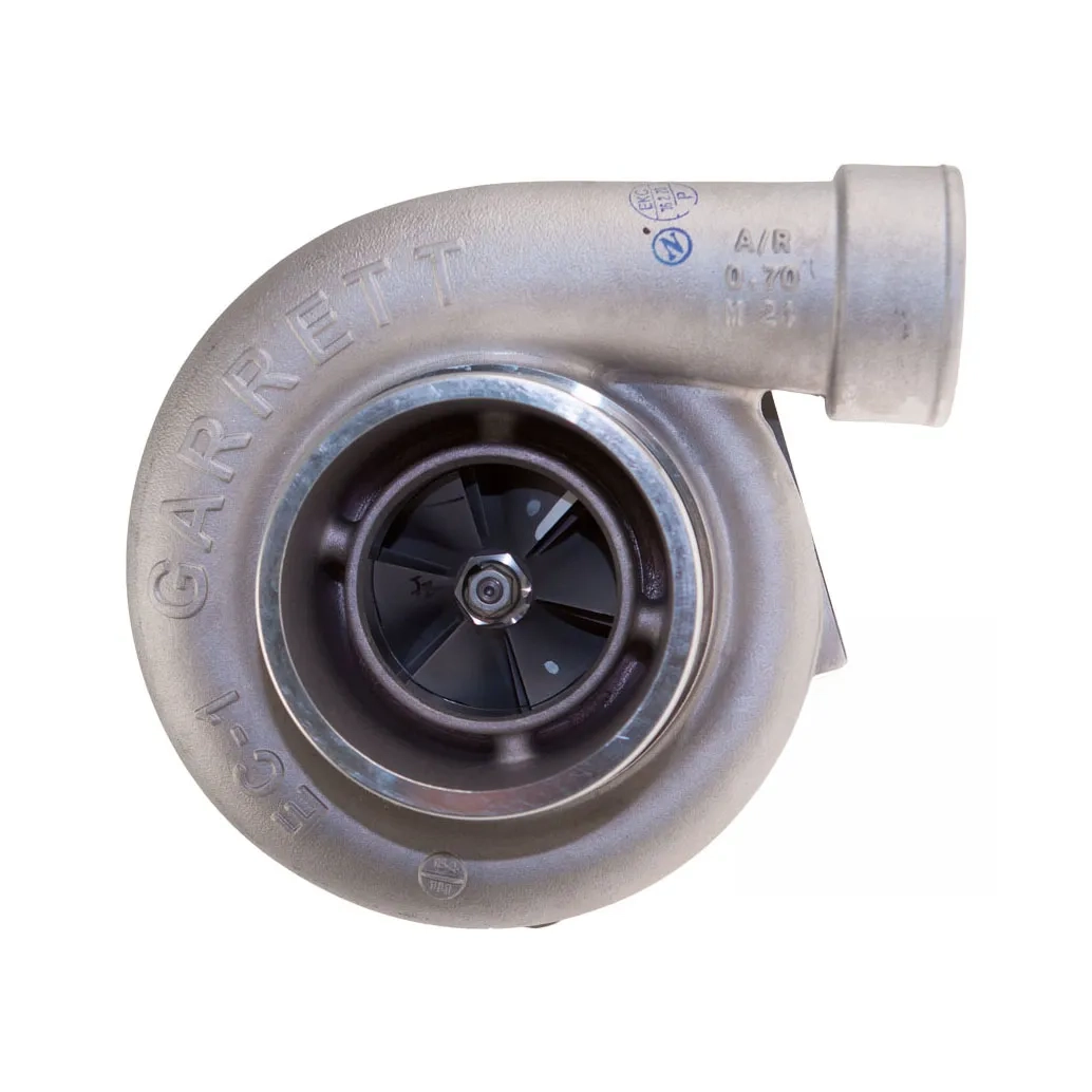 Garrett GT3582R Super Core 836033-5002S Turbolader, Vorderansicht des Verdichtergehäuses für 400 bis 675 PS
