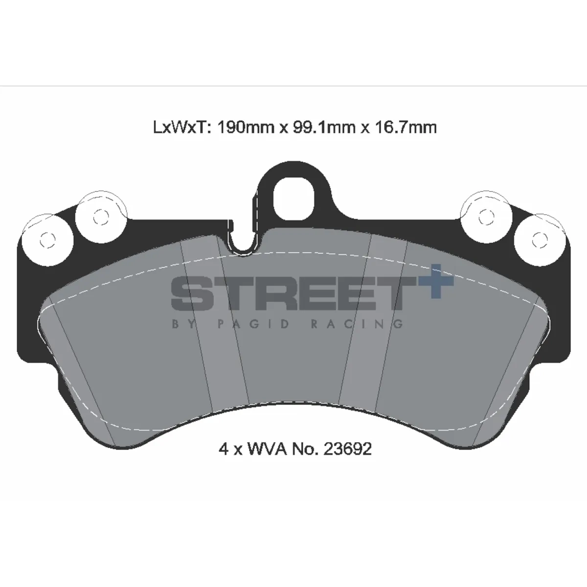 Mercedes Racing Bremsbeläge VA T8037SP2001 Street+ PAGID
