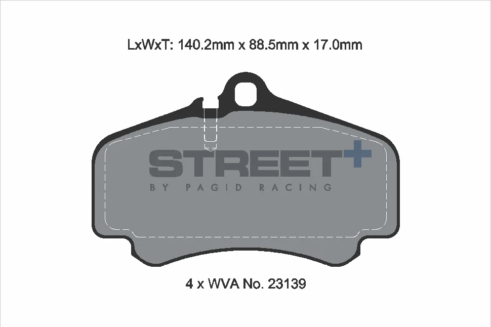 Plaquettes de frein Porsche Racing AV T8224SP2001 Street+ PAGID