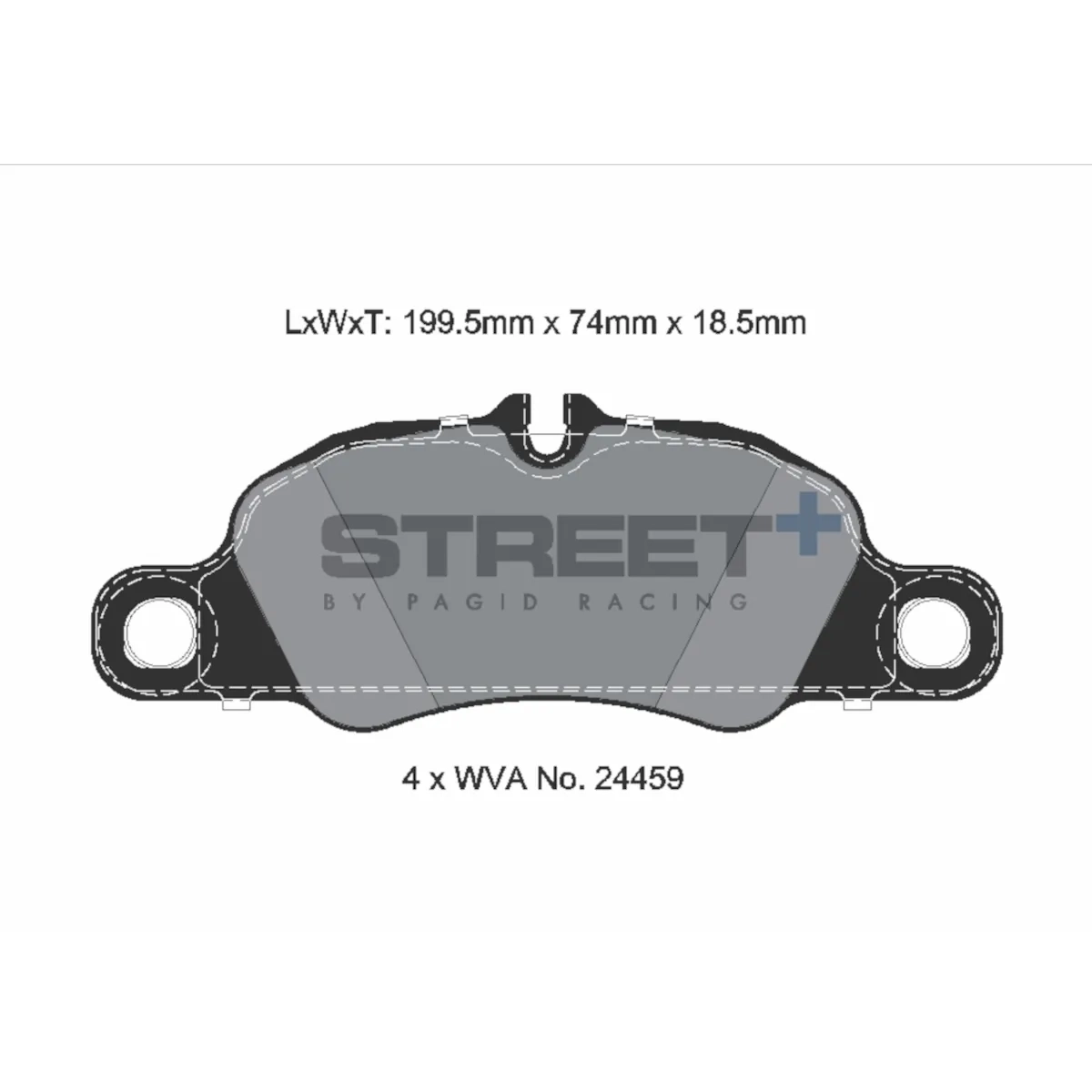 Porsche Racing Plaquettes de frein avant T8225SP2001 Street+ PAGID