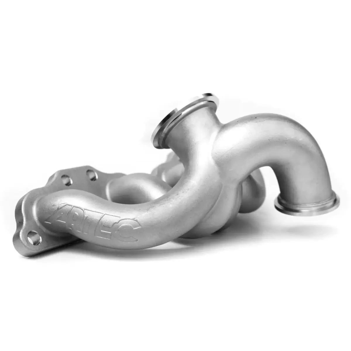 Artec® Nissan SR20 High Mount V-Band Abgaskrümmer aus Guss, Turbokrümmer für Precision-, Tial- und Garrett-Turbolader mit 50-55 mm Einlassflansch und Wastegate-Anschluss